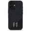 Karl Lagerfeld Silicone Shadow Metal Initial MagSafe – dėklas, skirtas iPhone 16 (juodas)