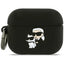 Karl Lagerfeld Silicone Karl & Choupette Head 3D - AirPods Pro 3 dėklas (juodas)