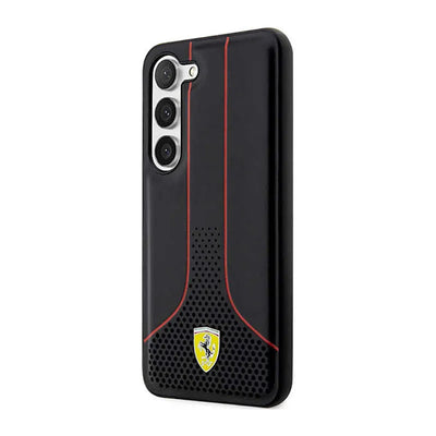 „Ferrari Perforated 296P Collection“ – Dėklas „Samsung Galaxy S23“ (juodas)