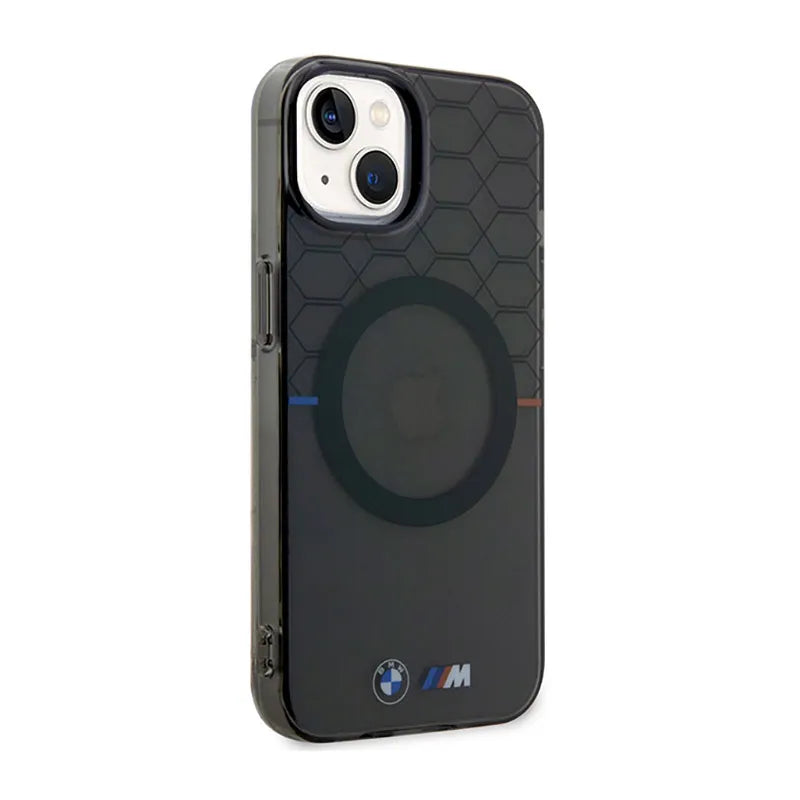 BMW Pattern MagSafe dėklas iPhone 14 telefonui (pilkas)