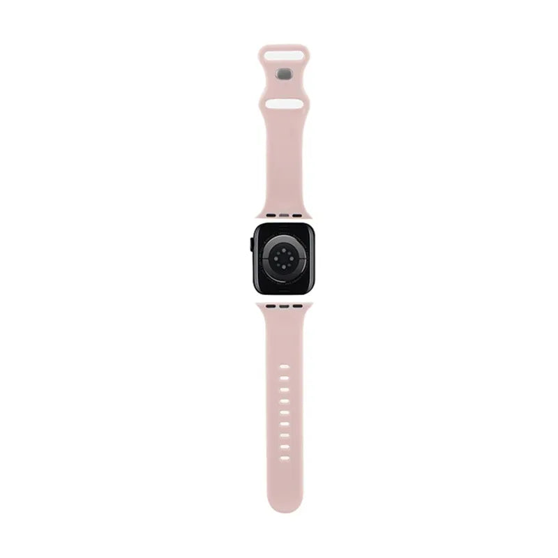 Hello Kitty silikoninis dirželis Apple Watch 38/40/41 mm laikrodžiams, Graffiti stiliaus (rožinis)