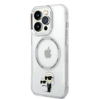 Karl Lagerfeld IML NFT Karl & Choupette MagSafe – dėklas iPhone 14 Pro (skaidrus)