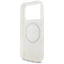 „Guess IML Flowers Electro Pearl Strap MagSafe“ – dėklas „iPhone 17 Pro“ (baltas)