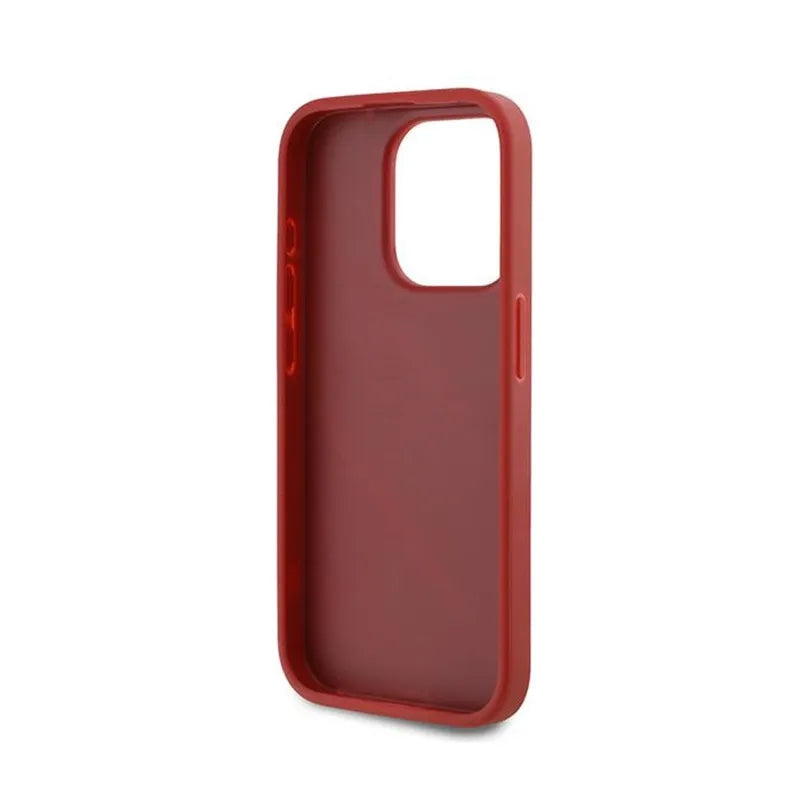 Karl Lagerfeld Diagonal Quilted Script – dėklas iPhone 15 Pro Max (raudonas)