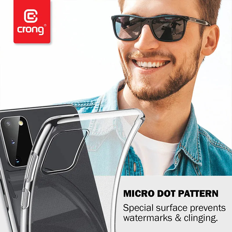 Crong Crystal Slim Cover – dėklas Xiaomi Mi Note 10 / Mi Note 10 Pro (skaidrus)