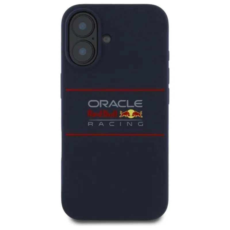 Red Bull Silicone Horizontal Logo MagSafe – dėklas iPhone 16 (tamsiai mėlynas)
