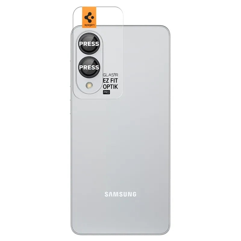 Spigen Optik Pro GLAS.TR EZ Fit fotoaparato apsauga, 2 vnt. - objektyvo apsauga, skirta Samsung Galaxy S25 Edge (juoda)