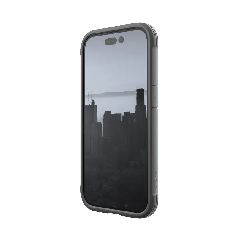 X-Doria Raptic Shield – aliumininis dėklas iPhone 14 Pro (atlaiko kritimą iš 3m aukščio) (vaivorykštinis)