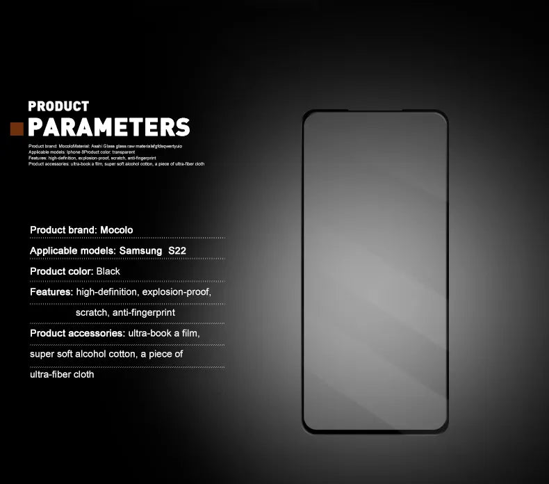 Mocolo 2.5D Full Glue stiklas - Samsung Galaxy S22+ apsauginis stiklas