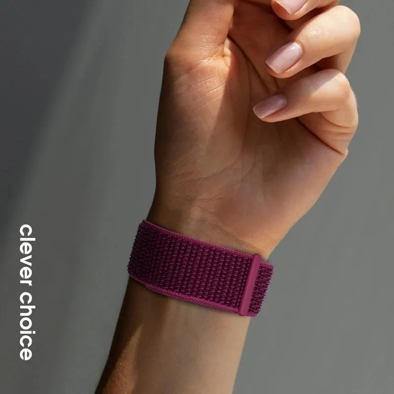 Crong Nylon – Sportinė apyrankė skirta Apple Watch 38/40/41/42 mm (Magenta Fusion)