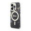 Guess Golden Marble MagSafe - Dėklas iPhone 14 Pro (Juodas)