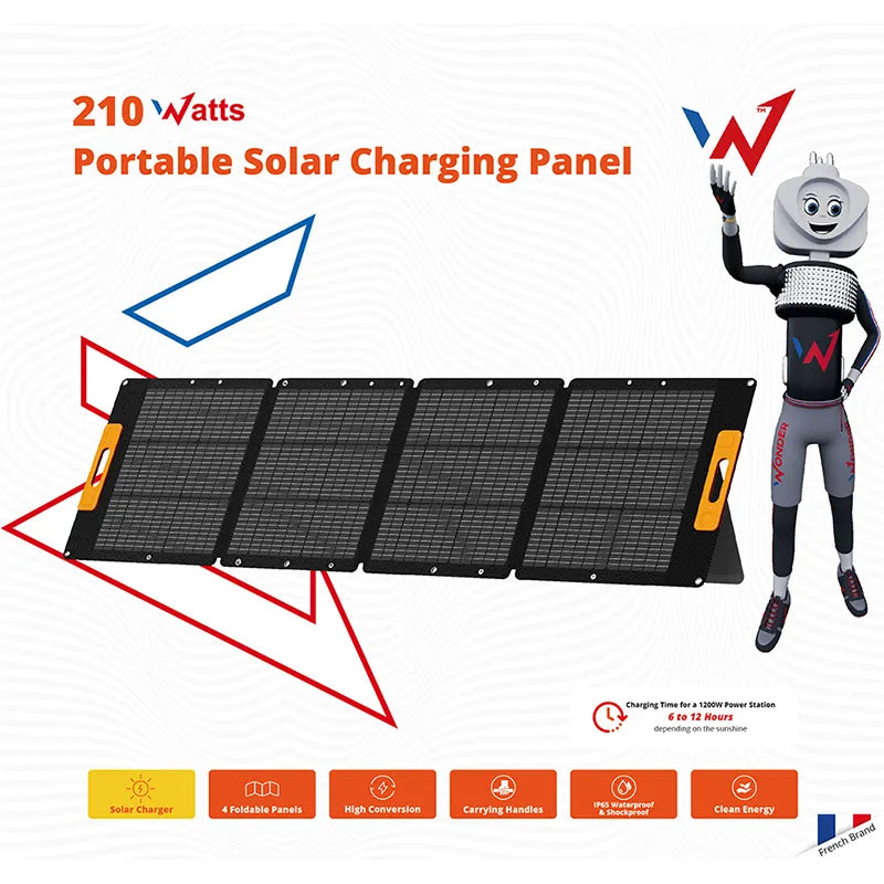 Wonder Ws210 – 210W saulės skydelis su MC4 išvestimi (juodas)