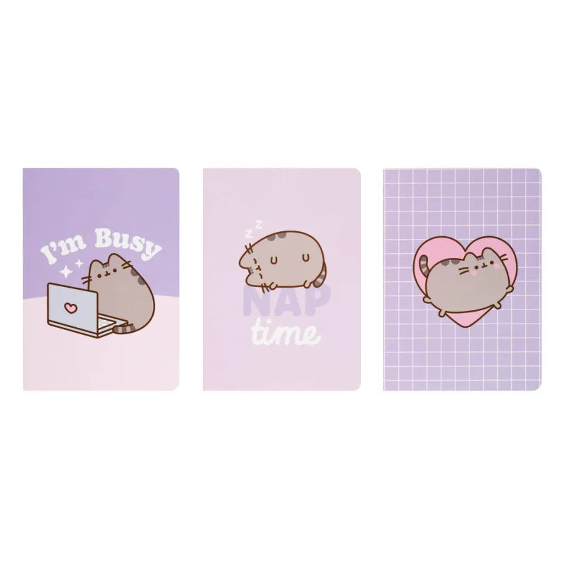 Pusheen – A6 formato užrašinių rinkinys iš „Moments“ kolekcijos, 3 vnt.