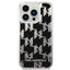 Karl Lagerfeld Monogram Liquid Glitter – Dėklas iPhone 14 Pro (juodas)
