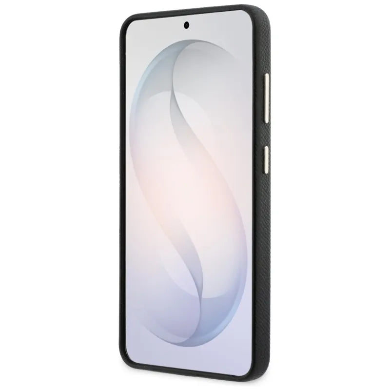 Guess Grained Big 4G Metal Logo – Samsung Galaxy S26 dėklas (juodas)