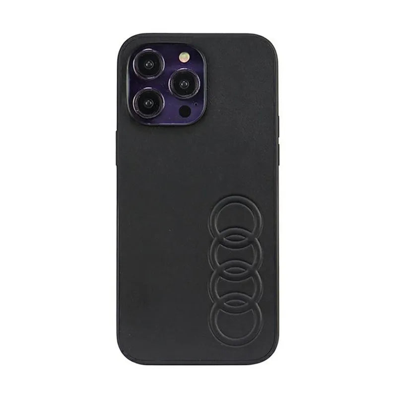 Audi Synthetic Leather – dėklas iPhone 14 Pro Max (juodas)