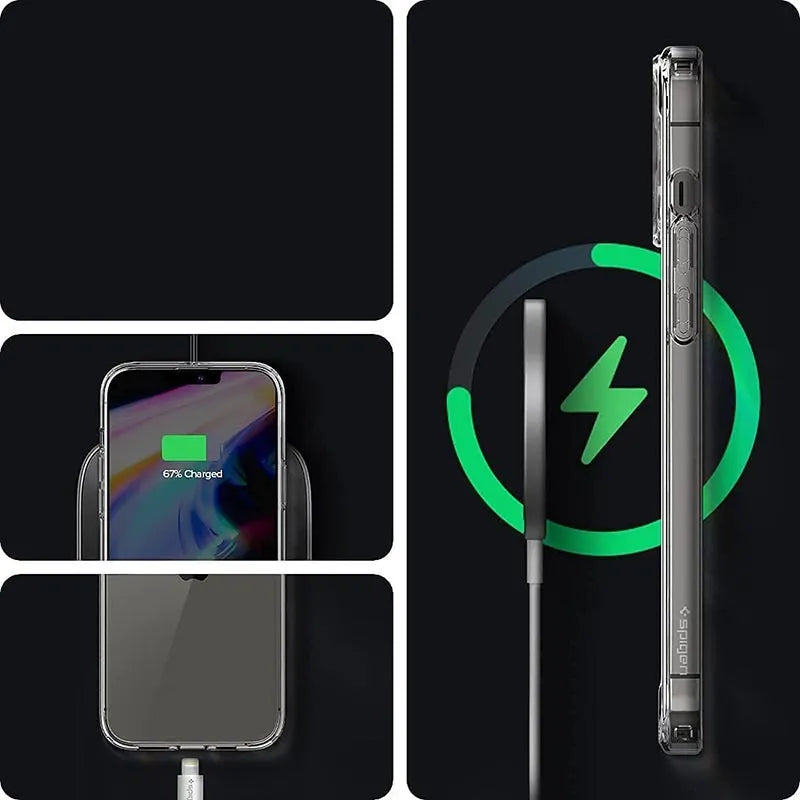 Spigen Ultra Hybrid – dėklas, skirtas iPhone 13 Pro (skaidrus)