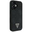 Guess Grained Hot Stamp Peony Triangle Logo MagSafe – Dėklas iPhone 16 (juodas)