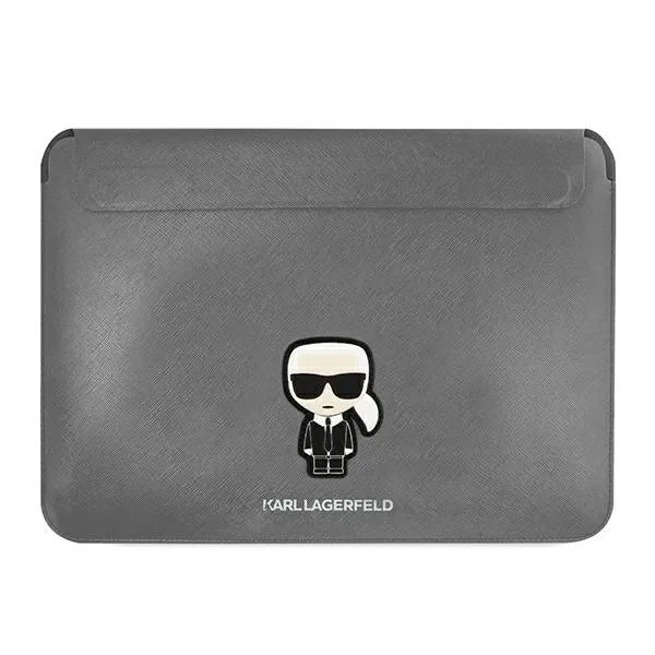 Karl Lagerfeld Saffiano Ikonik Sleeve - Nešiojamojo kompiuterio dėklas 13" / 14" (Juodas)