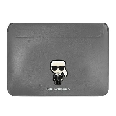 Karl Lagerfeld Saffiano Ikonik Sleeve - Nešiojamojo kompiuterio dėklas 13" / 14" (Juodas)