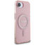 Guess IML Glitter Circle MagSafe – dėklas iPhone 16e (rožinis)