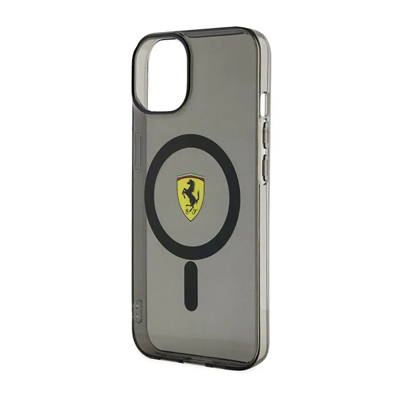 Ferrari Translucent MagSafe – dėklas iPhone 14 Plus (juodas)