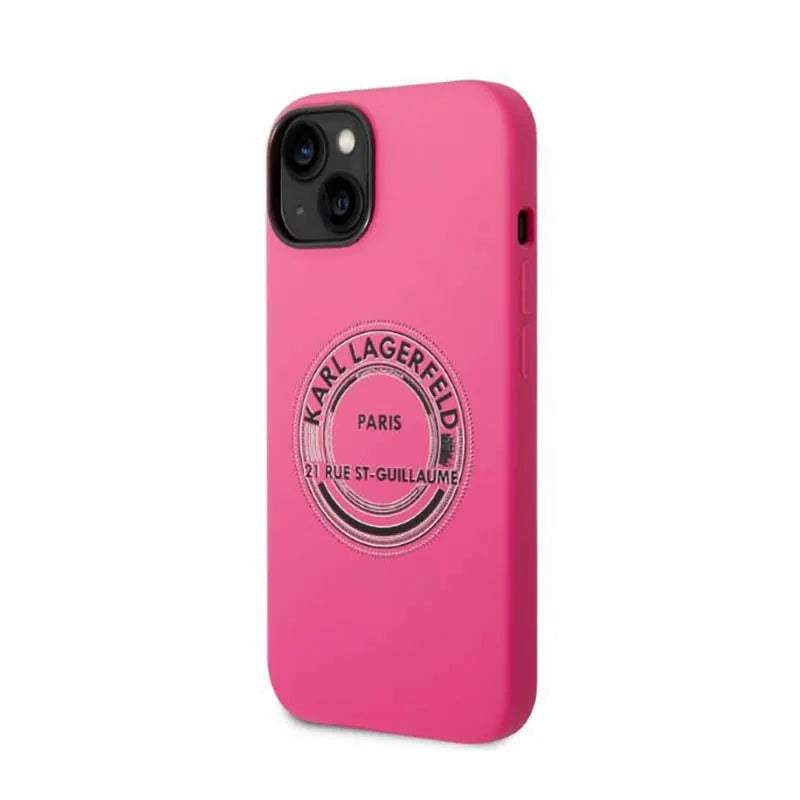 Karl Lagerfeld Silicone RSG - Dėklas iPhone 14 Plus telefonui (Rožinis)