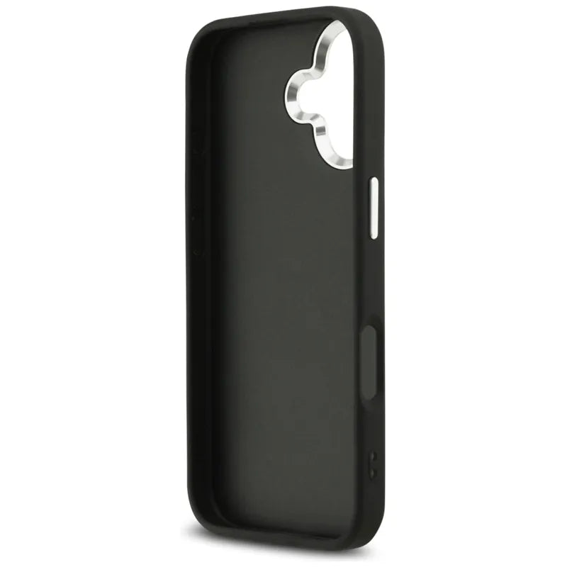 Guess 4G Big 4G Classic Logo – dėklas iPhone 17 (juodas / sidabrinis)