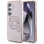 Karl Lagerfeld Rhinestones Karl Head Logo – dėklas Samsung Galaxy S25 (rožinis)