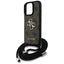 Guess 4G Big Logo Cord Strap Crossbody – dėklas iPhone 16 Pro Max (rudas)