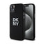 DKNY Liquid Silicone Metal Logo – dėklas iPhone 15 / 14 / 13 (juodas)