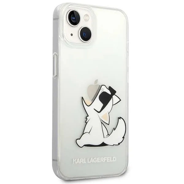 Karl Lagerfeld odinis perforuotas logotipinis dėklas Apple iPhone 14 Plus