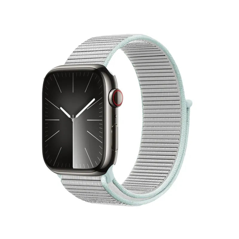 Crong Nylon – Sportinis dirželis Apple Watch 38/40/41/42 mm (pastelinė pilka)