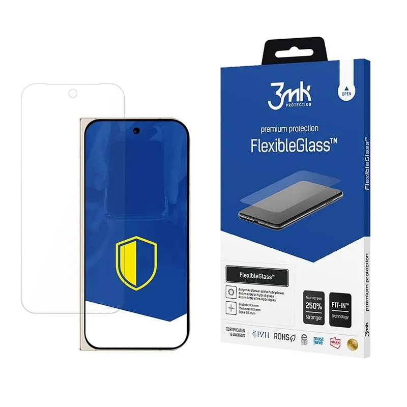 3mk FlexibleGlass – hibridinis stiklas, skirtas Google Pixel 9 Pro Fold (priekinis)