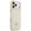 Guess Grained Strass Logo MagSafe - Dėklas iPhone 17 Pro Max (smėlio spalvos)