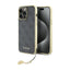 Guess 4G Charms Collection dėklas, skirtas iPhone 15 Pro Max (pilkas)