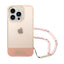 „Guess Translucent Pearl Strap“ - dėklas „iPhone 14 Pro Max“ (rožinis)