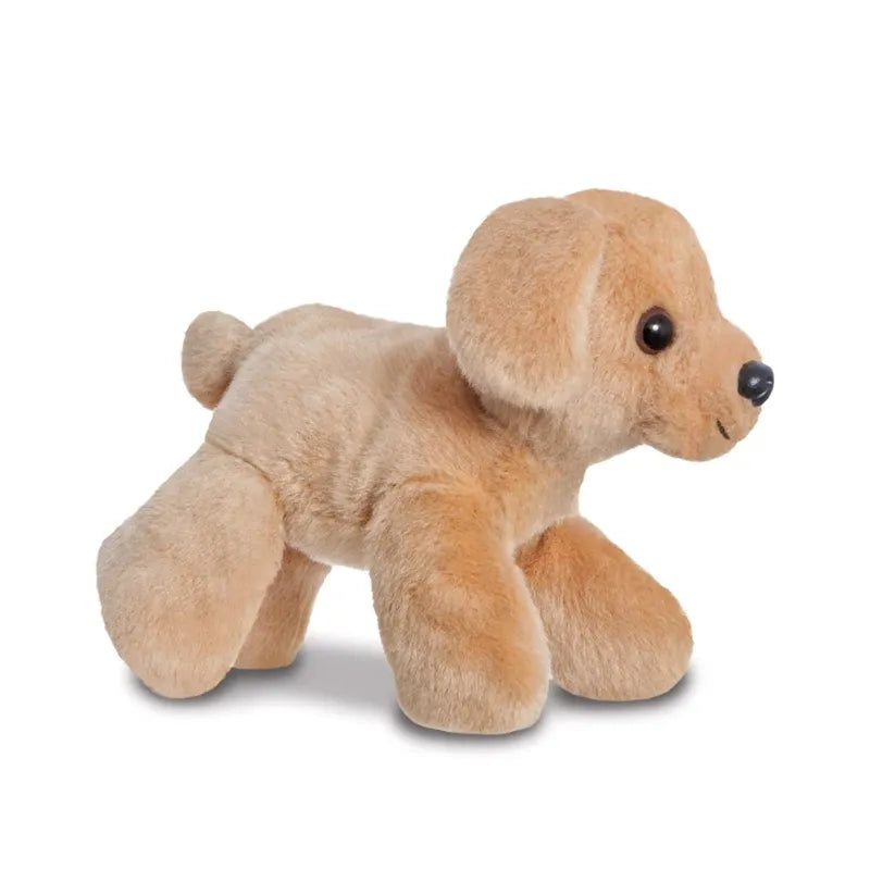 Fancy Pals – pliušinis žaislas PeekaBoo Labradoras rožiniame krepšyje, 20 cm, ekologiškas