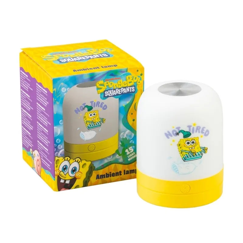 Spongebob – belaidė USB-C LED aplinkos apšvietimo lempa vaikams su reguliuojamu ryškumu