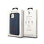 US Polo Assn Leather Stitch – dėklas iPhone 14 Plus (tamsiai mėlynas)