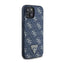 Guess 4G Triangle Metal Logo – dėklas iPhone 15 Plus (mėlynas)