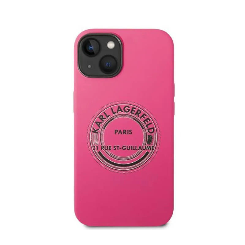 Karl Lagerfeld Silicone RSG - Dėklas iPhone 14 Plus telefonui (Rožinis)
