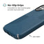 Speck Presidio2 Grip MagSafe – „iPhone 17“ dėklas („Deep Sea“ / sidabrinė metalo spalva)