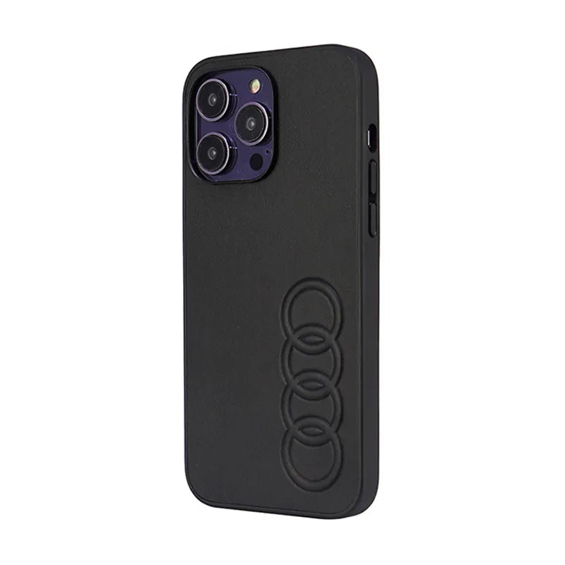 Audi Synthetic Leather – dėklas iPhone 14 Pro Max (juodas)