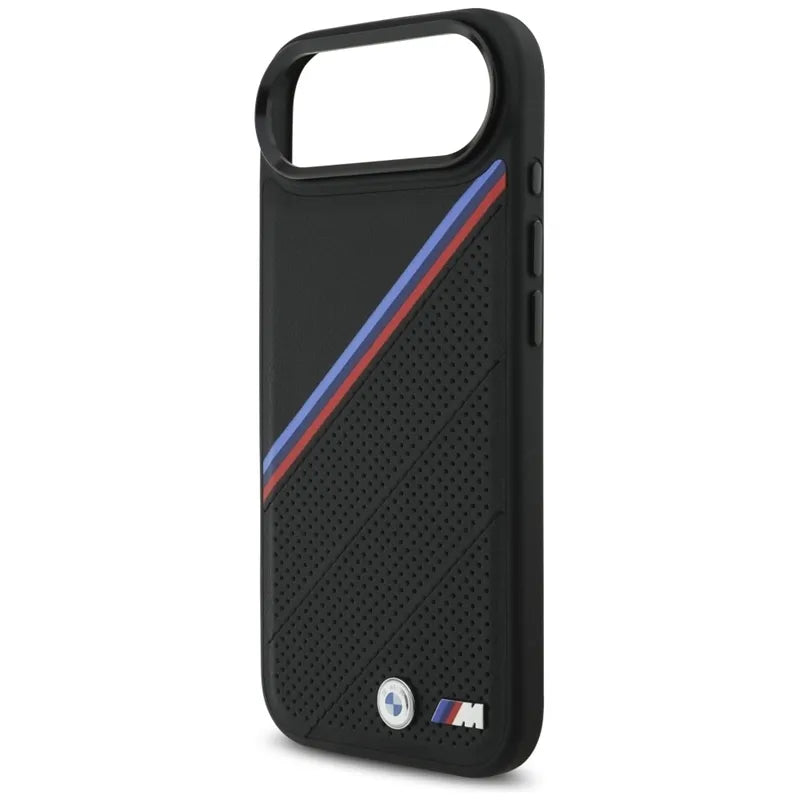 BMW M Tricolor Metal Logo MagSafe - iPhone Air dėklas (juodas)
