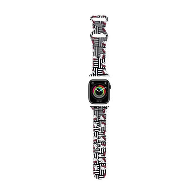 Hello Kitty Silicone Heads & Stripes – dirželis Apple Watch 38/40/41 mm (juodas)