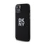 DKNY Liquid Silicone Metal Logo – dėklas iPhone 15 / 14 / 13 (juodas)