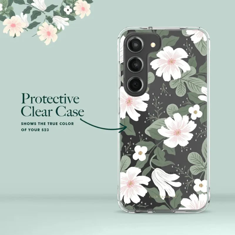 Rifle Paper Clear – Dėklas Samsung Galaxy S23 (Willow)