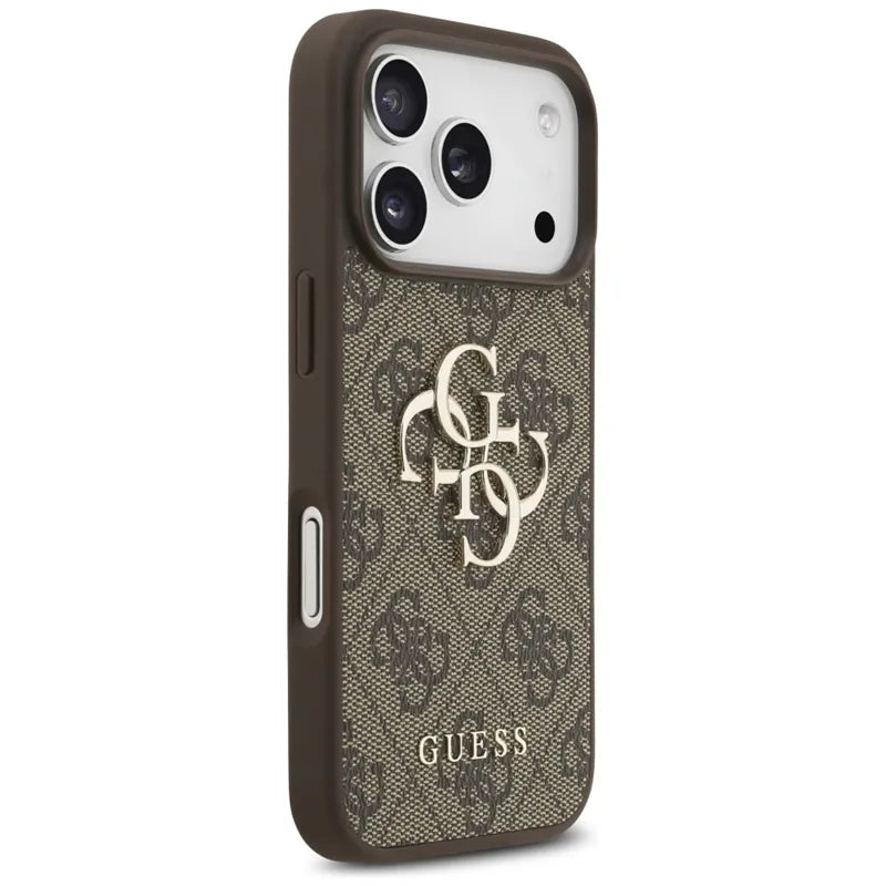 „Guess 4G Big Logo“ – dėklas „iPhone 17 Pro“ (rudas)