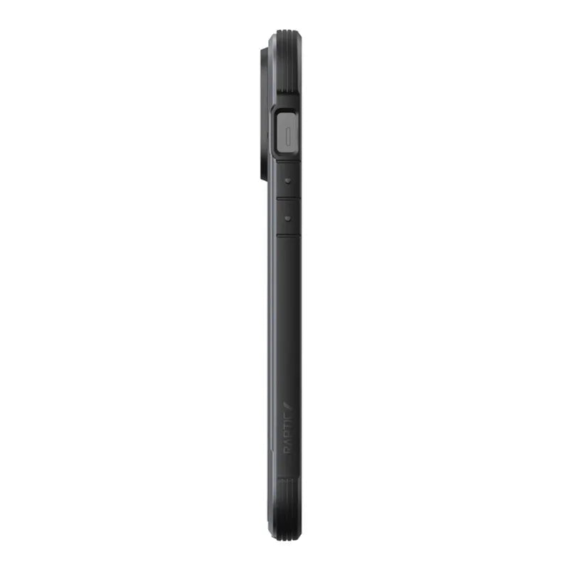 „X-Doria Raptic Shield“ – aliuminis dėklas „iPhone 14 Pro Max“ (atsparus kritimui iš 3 m) (juodas)